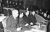 Terboven med propagandaminister Joseph Goebbels i Kabarett der Komiker i Berlin 1939 Foto: Willy Pragher/Deutsche Digitale Bibliothek