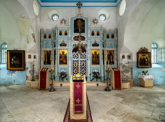 Interior da Igreja Ortodoxa Apostólica Estoniana André, o Apóstolo, em Pihtla, Estônia. (definição 3 000 × 2 225)