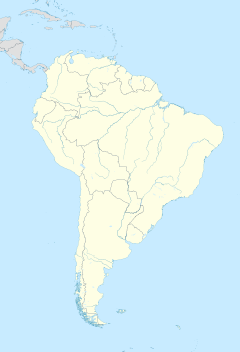 フォルタレザの位置（南アメリカ内）