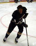 Selänne avec les Ducks d'Anaheim en 2007.