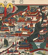 Mapa de Nikkō Tōshō-gū (abans de 1912)