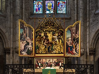 Altar do coro (Hutz-Altar) da catedral de Ulm, Baden-Württemberg, Alemanha (definição 5 115 × 3 836)