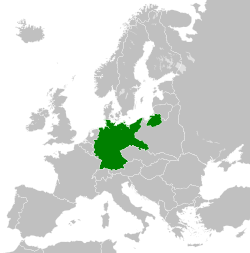 Location of the Weimar Republic in Europe.