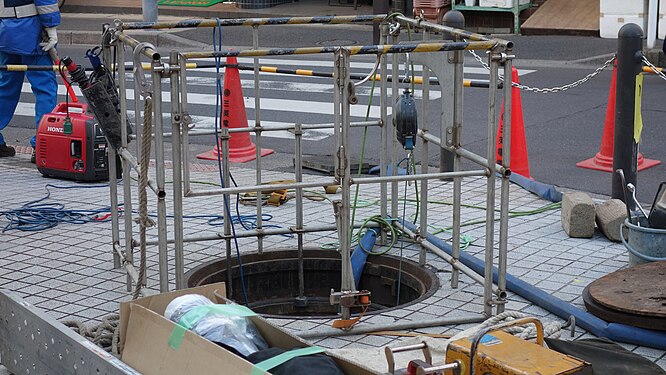 A manhole of Tokyo Electric Power Company, Japan