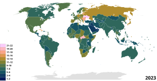 Tasso di mortalità nel mondo (2023)