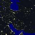 Iran seen from space at night