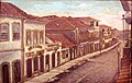 Athayde d'Avila: Rua da Praia, c. 1880. Imagem do centro da cidade no fim do século XIX, ainda com presença maciça de casario colonial.