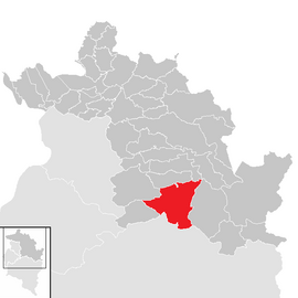 Poloha obce Au v okrese Bregenz (klikacia mapa)