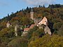 Burg Hirschhorn über der gleichnamigen Stadt am Neckar