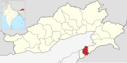 Tirap Arunachal Pradeshin kartalla.