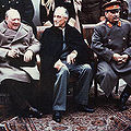 Winston Churchill, Franklin D. Roosevelt and Joseph Stalin and the Yalta Conference