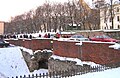 Фрагмент Низького муру з бастеєю на вулиці Підвальній, зима
