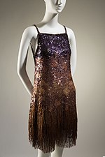 Beaded silk evening dress, A/W 1969