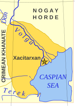 Astrachankhanatets utbredning 1466–1556
