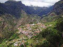 The deep valleys of Curral das Freiras, on Madeira island.