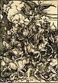 木刻版畫《启示录》第四幅：《四骑士》，1498年