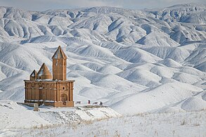 Beeld van die jaar 2021: Die Sint Johannes-kerk in Sohrol is 'n 5de of 6de eeuse Armeense Katolieke kerk in Sohrol, Shabestar, Iran.