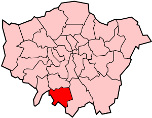 Лондонский боро Саттон на карте