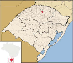 Localização de Sarandi no Rio Grande do Sul
