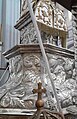 Trono en plata del Santo Ecce Homo, obra anónima del siglo XIX o XX. Catedral de Popayán