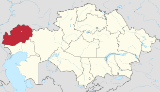 Западно-Казахстанская область на карте