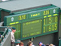 Tableau d'affichage de tennis à Wimbledon