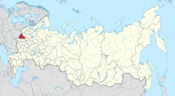 ロシア内のスモレンスク州の位置の位置図