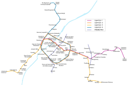 Metro-sarearen mapa 2009an.