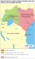 Mappa tal-Uganda u l-Protettorat tal-Afrika tal-Lvant Brittaniċi bejn l-1895 u l-1902.