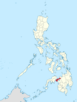 Mapa de Filipinas con Lanao del Norte resaltado