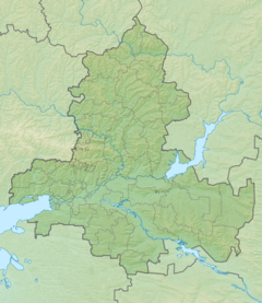 Azov på kartan över Rostov oblast