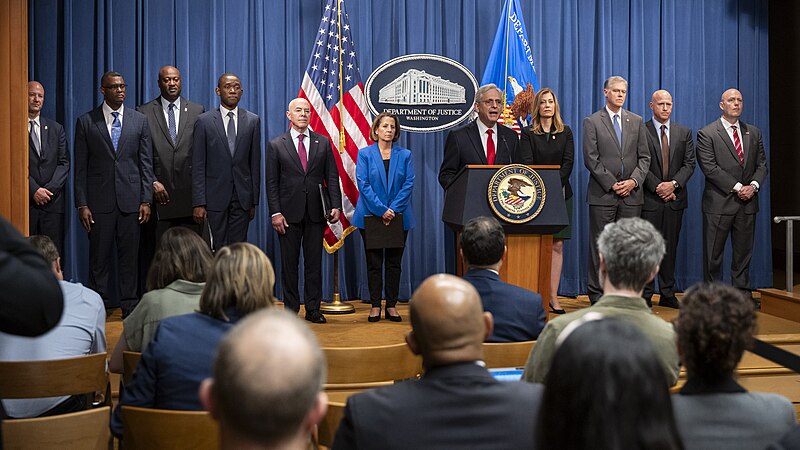 File:United States Attorney General Merrick Garland speaks during a fentanyl Press Conference at the Department of Justice on October 3, 2023 06.jpg