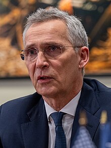NATO Secretary General Jens Stoltenberg during a bilateral exchange at the Pentagon, Washington, D.C., February 8, 2023 - 230208-D-XI929-3006 (cropped).jpg