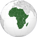 Ортографска проекција на Африка