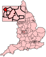 ウルヴァーハンプトンの位置の位置図