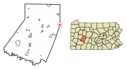 Location of Cherry Tree in Indiana County, Pennsylvania.
