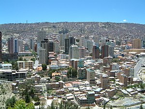 Het centrum van La Paz