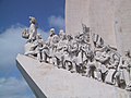The "Monument to the Discoveries" in Lisbon, Portugal, commemorating famous Portuguese explorers.