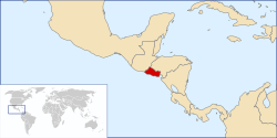El Salvador kotus kaardi pääl