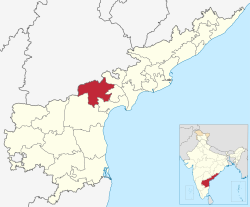 Location of పల్నాడు జిల్లా