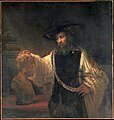 Rembrandt, Aristotelo kontemplanta la buston de Homero, 1653
