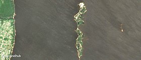 Острова Асафовы Горы на снимке со спутника (2021)
