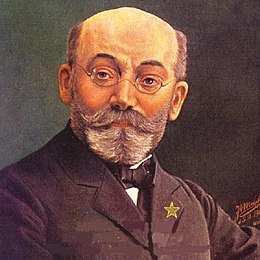 Dr. Zamenhof, grondlegger van de taal Esperanto.