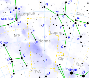 Карта на съзвездието Ъгломер‎