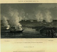 Battle of Malvern Hill, VA. - U.S. Gun boats on James River covering the retreat - Virtue, Yorston & Co.jpg