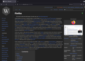 Screenshot o Firefox 89 runnin on Arch Linux