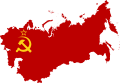 Flag-map of the Soviet Union (1945-1955)