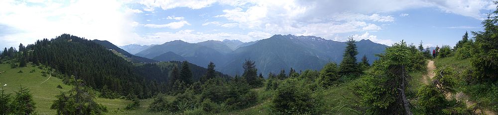 Panorama Pontských hor v černomořském regionu