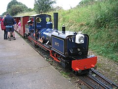 The train from Wells arrives at Walsingham station