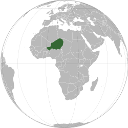 尼日爾響非洲嘅位置